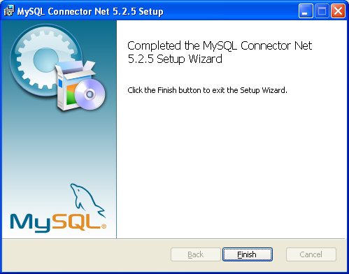 Connector/Net Windows Installer - Finish installation