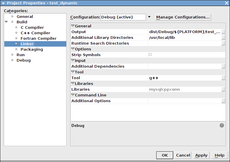 Setting the dynamic library directory and file name