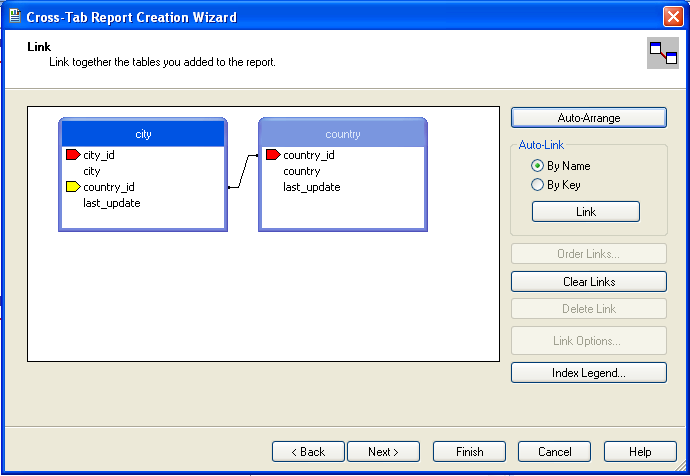 Table links/structure in Crystal Reports