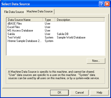 Linking Microsoft Access tables to MySQL tables, choosing a DSN